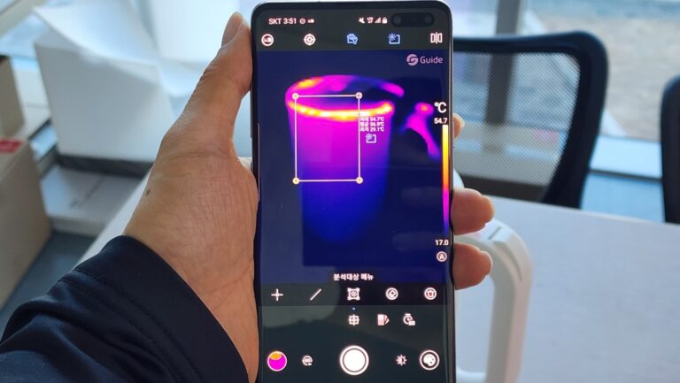 스마트폰 열화상카메라 모버에어 어플