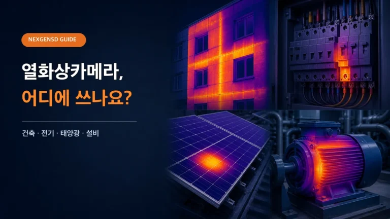 열화상카메라 활용 분야: 건축·전기·태양광·설비 점검 가이드